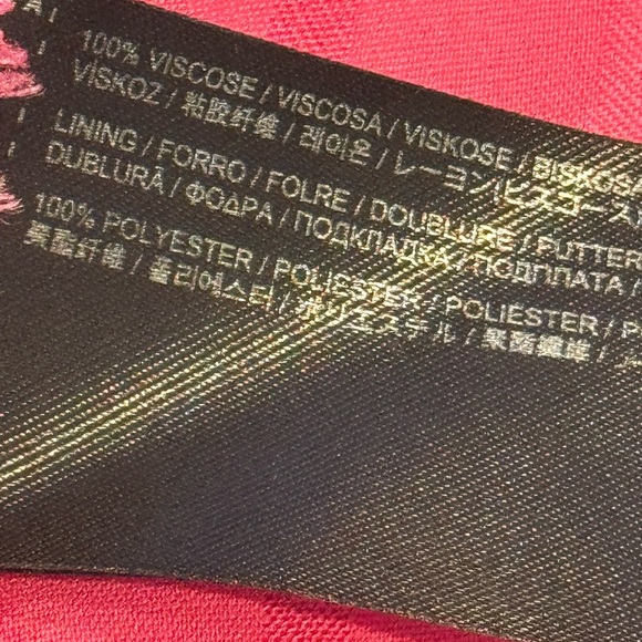 Mango Fuscia Pink Satin Stripe Pleated Straight Leg Flowy Pants Size M - Picture 12 of 16